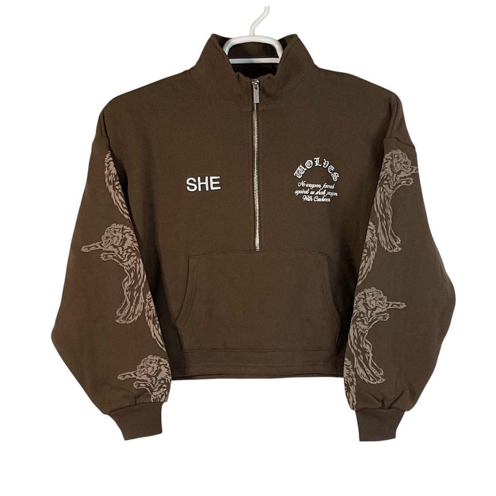 Darc Sport‎ SHE Everson Sweater Womens Small Desert Dust Mock Neck Quarter Zip
